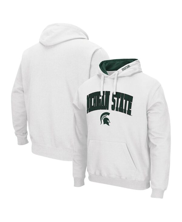コロシアム メンズ アウター パーカー・スウェット ロゴ Colosseumen's Michigan State Spartans Arch Logo 3.0 Pullover Hoodie White ホワイト