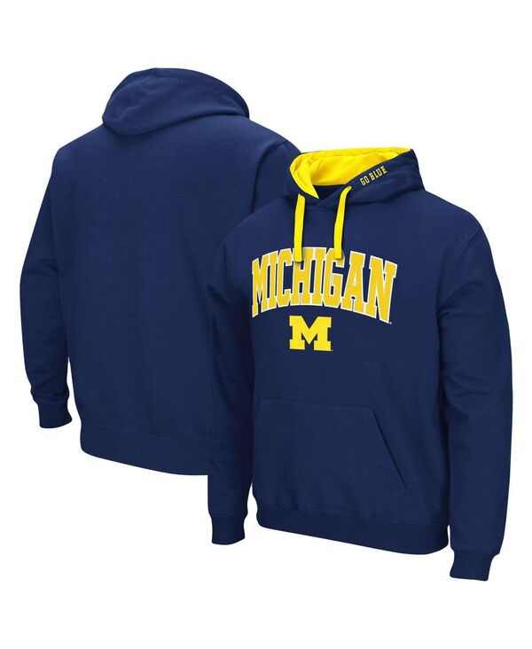 コロシアム メンズ アウター パーカー・スウェットール ロゴ Colosseumen's Navy Michigan Wolverines Big and Tall Arch and Logo 2.0 Pullover Hoodie Navy ネイビー