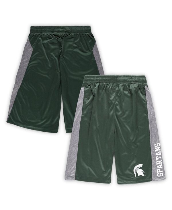 プロファイル メンズ ボトムス ハーフパンツ・ショーツ トール ショートパンツ Profile Men's Green Michigan State Spartans Big and Tall Textured Shorts Green グリーン