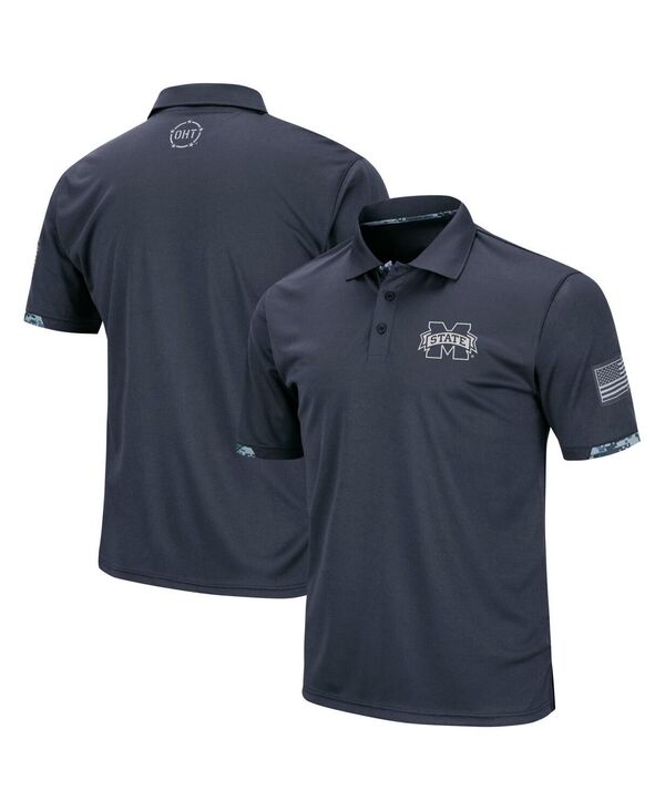 コロシアム メンズ トップス ポロシャツ Colosseumen's Charcoal Mississippi State Bulldogs Rival OHT Military-Inspired Appreciation Polo Shirt Charcoal チャコール
