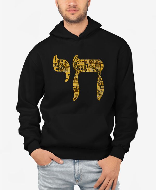 エルエーポップアート メンズ アウター パーカー・スウェット シャツ LA Pop Art Chai - Men's Word Art Hooded Sweatshirt Black ブラック|ReVida 店