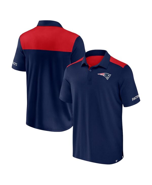 ファナティクス メンズ トップス スポーツシャツ Fanatics Men\u0027s Navy/Red New England Patriots Color Block Polo Shirt Navy Red 米国海軍