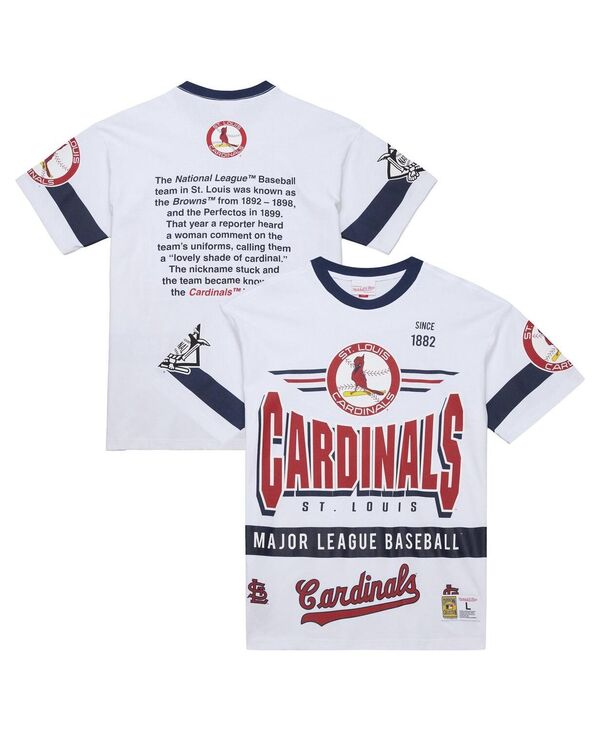 ミッチェル&ネス メンズ トップス Tシャツ Mitchell & Ness Men's White St. Louis Cardinals Cooperstown Collection Team Origins Premium T-Shirt White ホワイト