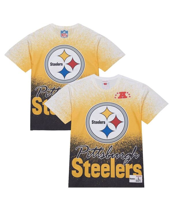ミッチェル&ネス メンズ トップス Tシャツ ヴィンテージ ロゴ Mitchell & Ness Men's White Pittsburgh Steelers Team Burst Vintage Logo T-Shirt White ホワイト