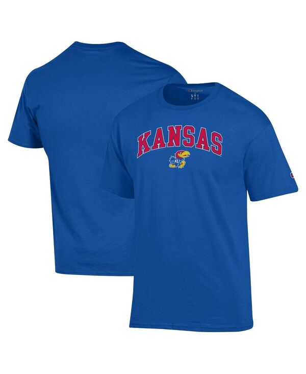 チャンピオン メンズ トップス Tシャツ ロゴ Champion Men's Royal Kansas Jayhawks Arch Over Logo T-Shirt Royal