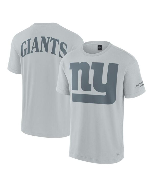 ファナティクス メンズ トップス プルオーバー Fanatics Men\u0027s and Women\u0027s Gray New York Giants Elements Iconic T-Shirt Gray 薄墨色