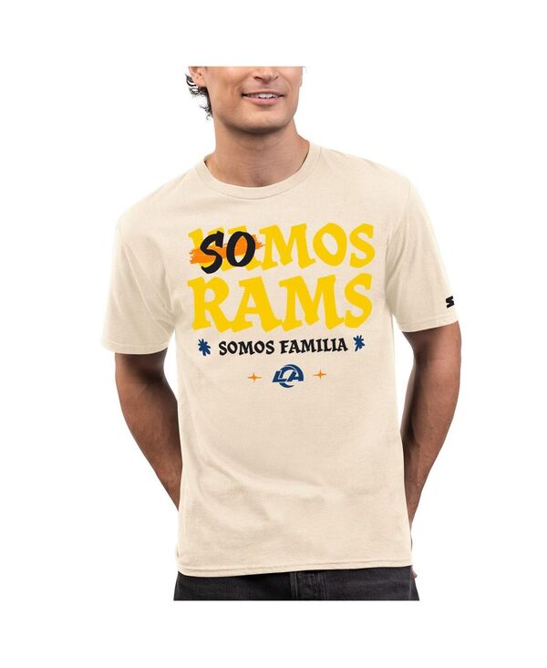 スターター メンズ トップス Tシャツ Starter Men's Oatmealos Angeles Ramsomos T-Shirt Oatmeal オートミール