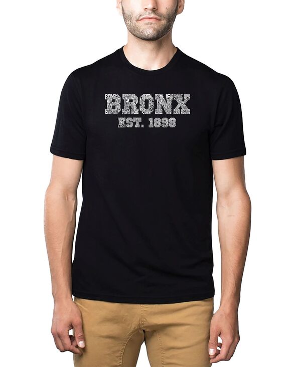 エルエーポップアート メンズ トップス Tシャツ LA Pop Art Mens Premium Blend Word Art-Shirt - Popular Bronx NY Neighborhoods Black ブラック｜ReVida 店 8,954円