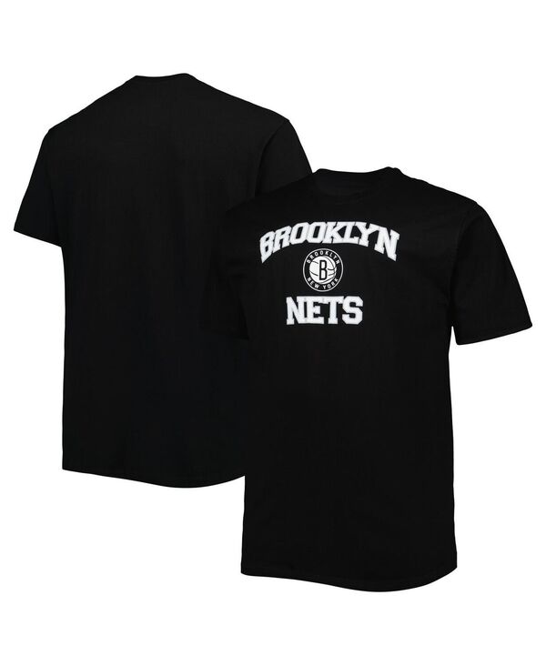 プロファイル メンズ トップス Tシャツ トール Profile Men's Black Brooklynets Big and Tall Heart and Soul T-shirt Black ブラック