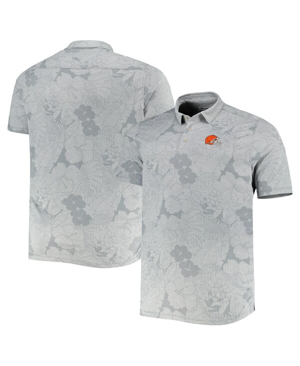 トッミーバハマ メンズ トップス ポロシャツ トール Tommy Bahama Men's Gray Cleveland Browns Big and Tall Miramar Blooms Polo Shirt Gray グレー