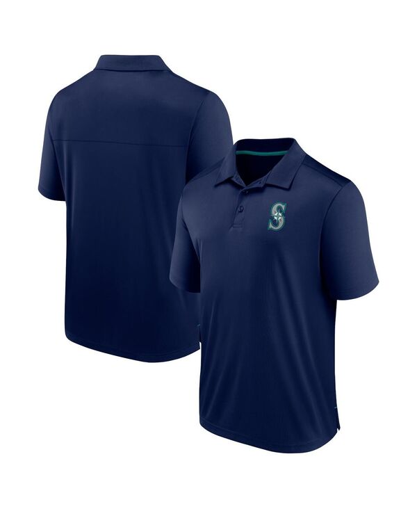 ファナティクス メンズ トップス ポロシャツ Fanatics Men's Navy Seattle Mariners Fitted Polo Shirt Navy ネイビー