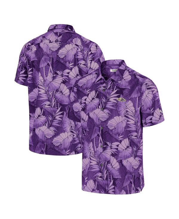 トッミーバハマ メンズ トップス シャツ トール Tommy Bahama Men's Purple Baltimore Ravens Big Tall Coast Nuevo Fronds IslandZone Button-Up Shirt Purple パープル