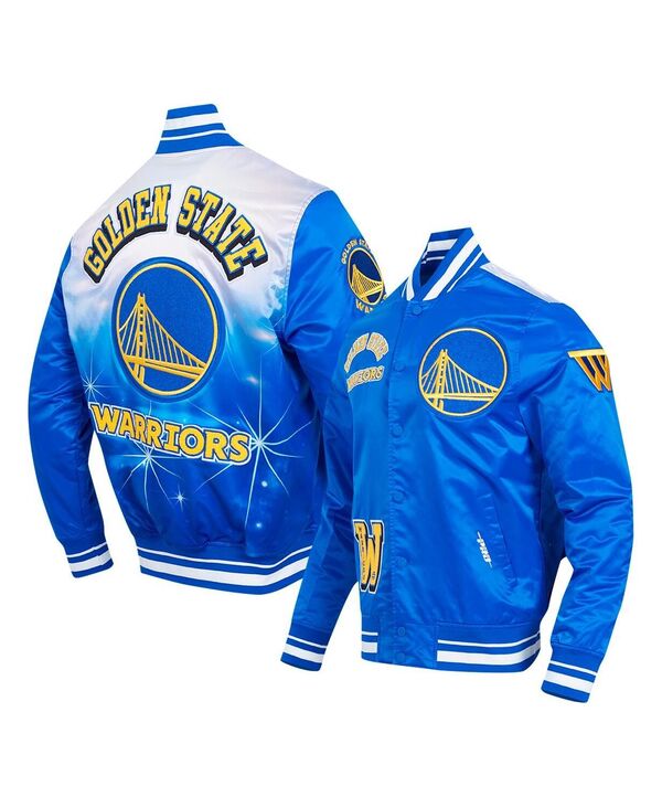 プロスタンダード メンズ アウター ジャケット・ブルゾン サテン Pro Standard Men's Royal Golden State Warriorsublimated Satin Full-Snap Jacket Royal