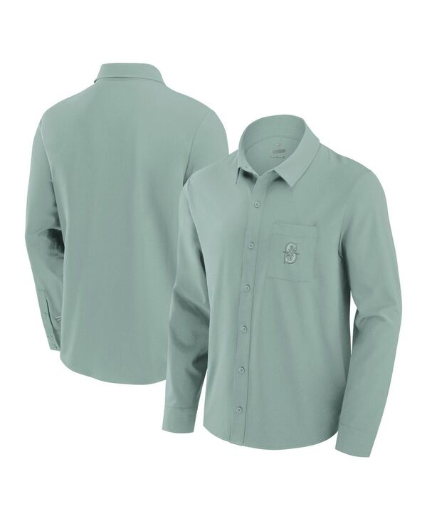 ファナティクス メンズ トップス シャツ Fanatics Men's Green Seattle Mariners Front Office Long Sleeve Button-Up Shirt Green グリーン 17,375円