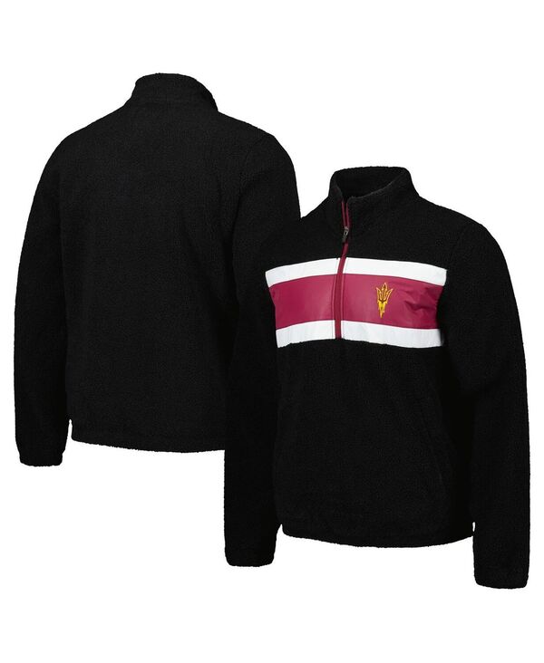 カール バンクス メンズ アウター パーカー・スウェット G-III Sports by Carl Banks Men's Black Arizona State Sun Devils Pinch Runner Half-Zip Hoodie Black ブラック 17,140円