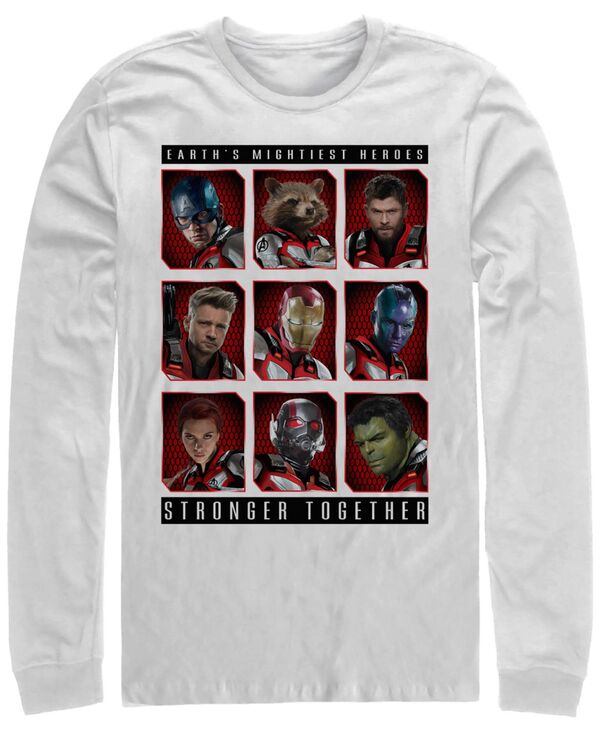 フィフスサン メンズ トップス Tシャツ Fifth Sun Marvel Men's Avengers Endgamearth's Mightiest Heroes Long Sleeve T-shirt White ホワイト