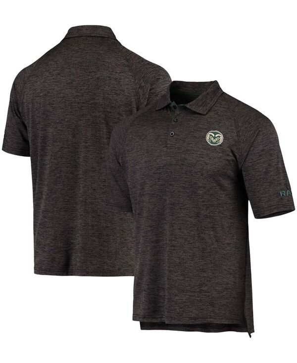 コロシアム メンズ トップス ポロシャツ ダウン ロゴ Colosseumen's Heathered Black Colorado State Rams Logo Down Swing Polo Heather Black ブラック