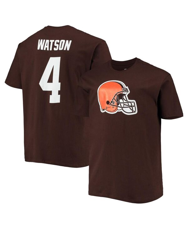 ファナティクス メンズ トップス Tシャツ トール Fanatics Men's Deshaun Watson Brown Cleveland Browns Big and Tall Player Name and Number T-shirt Brown ブラウン