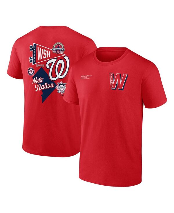 ファナティクス レディース トップス Tシャツ Fanatics Branded Men's Red Washingtonationalsplit Zone T-Shirt Athltc Red レッド