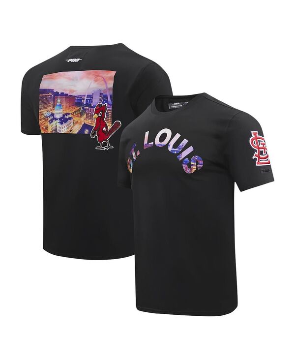 プロスタンダード メンズ トップス Tシャツ キャップ ケープ Pro Standard Men's Black St. Louis Cardinals Cityscape T-Shirt Black ブラック