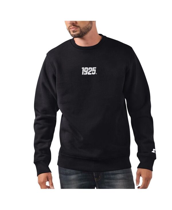 スターター メンズ アウター パーカー・スウェット シャツ Starter Men's Black New York Giants 1925 Collection Long Sleeve Pullover Sweatshirt Black ブラック