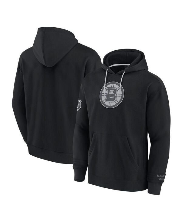 ファナティクス メンズ アウター パーカー・スウェット Fanatics Men's Black Boston Bruins Elements Pace Pullover Hoodie Black Gray ブラック