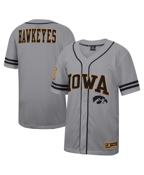コロシアム メンズ トップス シャツ ジャージー Colosseumen's Gray Iowa Hawkeyes Free Spirited Baseball Jersey Gray グレー｜ReVida 店