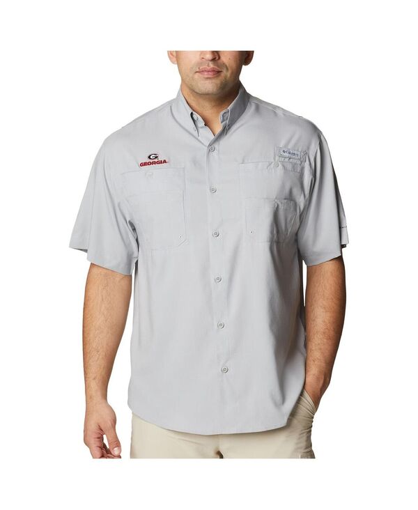 コロンビア メンズ トップス シャツ トール Columbia Men's Gray Georgia Bulldogs Big Tall Collegiate Tamiami Omni-Shade Full-Button Shirt Gray グレー 16,410円