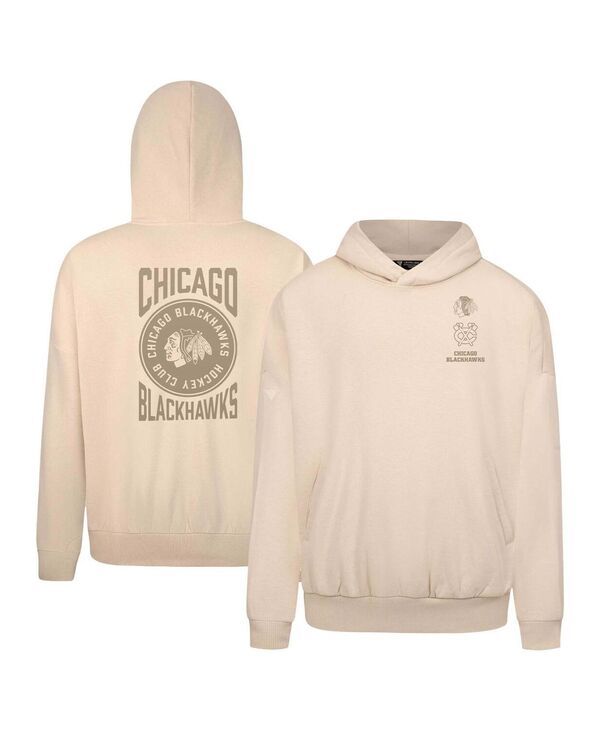 気泡管水準器御召しもの メンズ アウター パーカー・スウェット LevelWear Men\u0027sCream Chicago Blackhawks Contact Stampullover Hoodie Cream 皮膚軟化剤
