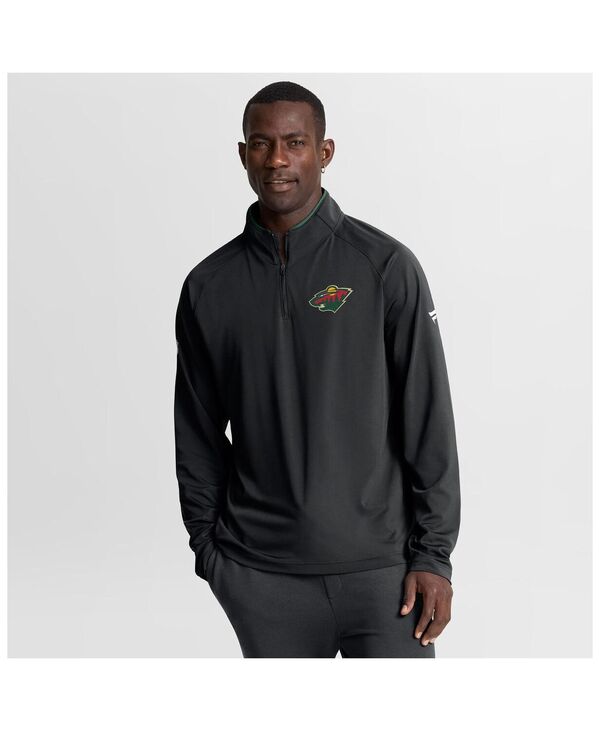 ファナティクス メンズ アウター パーカー・スウェット プルオーバー Fanatics Men\u0027s Black Minnesota Wild Authentic Pro Rink Training Quarter-Zipullover Sweatshirt Black 黒いこと