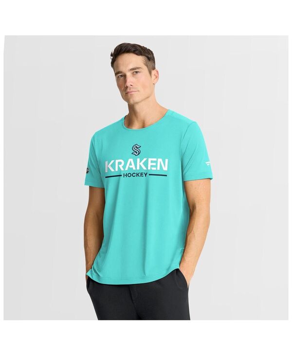 ファナティクス メンズ トップス プルオーバー Fanatics Men\u0027s Light Blue Seattle Kraken Authentic Pro Rink Tech T-Shirt Light Blue 青色
