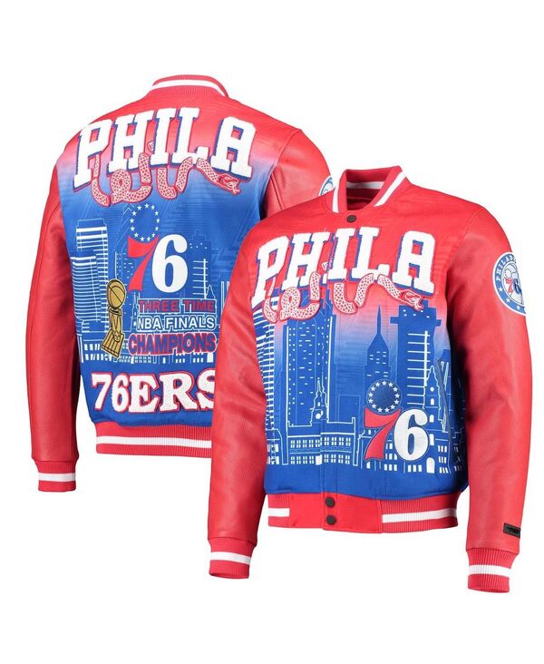 プロスタンダード メンズ アウター ジャケット・ブルゾン Pro Standard Men's Red Philadelphia 76ers Remix Varsity Full-Zip Jacket Red レッド