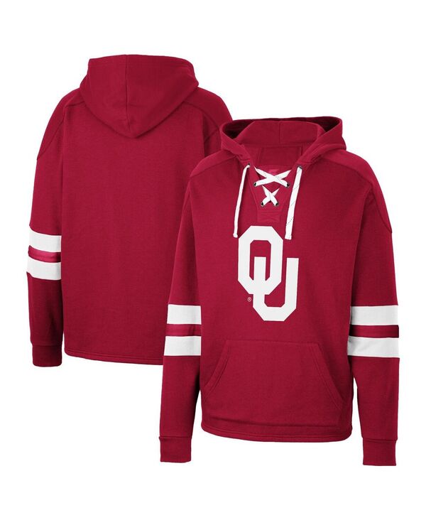 コロシアム メンズ アウター パーカー・スウェット レース Colosseumen's Crimson Oklahoma Sooners Lace-Up 4.0 Pullover Hoodie Crimson クリムゾン