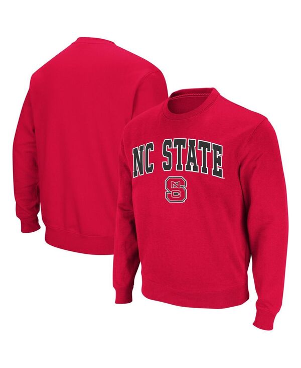 コロシアム メンズ アウター パーカー・スウェット クルーネック シャツ ロゴ Colosseumen's NC State Wolfpack Arch & Logo Crew Neck Sweatshirt Red レッド
