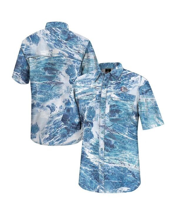 コロシアム メンズ トップス シャツ Colosseumen's Blue Gonzaga Bulldogs Realtree Aspect Charter Full-Button Fishing Shirt Blue ブルー