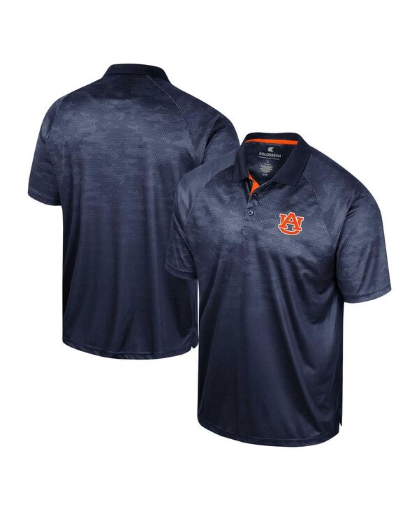 コロシアム メンズ トップス ポロシャツ Colosseumen's Navy Auburn Tigers Honeycomb Raglan Polo Shirt Navy ネイビー
