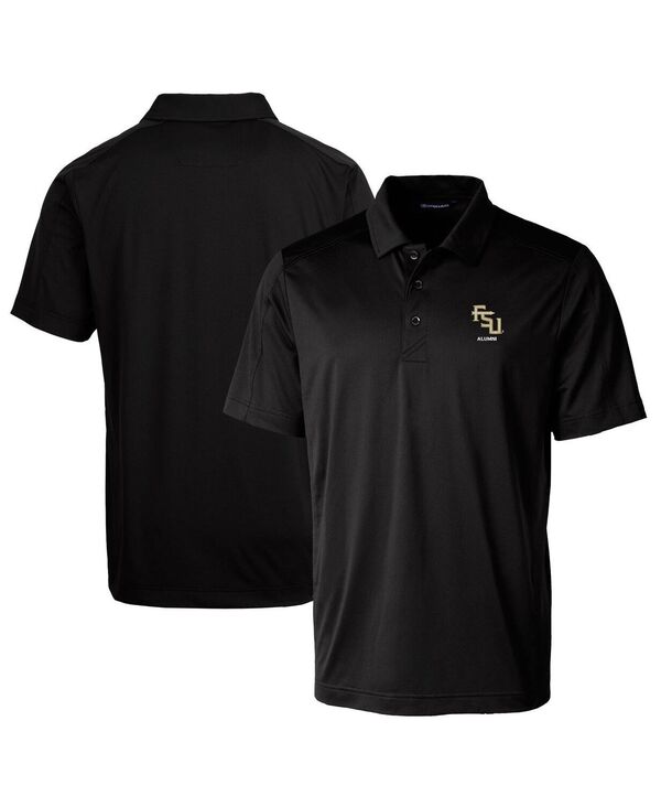 カッターアンドバック メンズ トップス ポロシャツ ロゴ Cutter & Buck Men's Florida State Seminoles Alumni Logo Prospectextured Stretch Polo Black ブラック