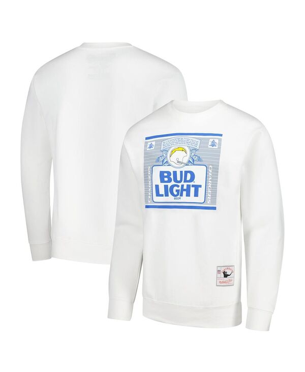 ミッチェル&ネス メンズ アウター パーカー・スウェット シャツ Mitchell & Ness Men's x Bud Light White Los Angeles Chargers the Crest Pullover Sweatshirt White ホワイト 15,895円