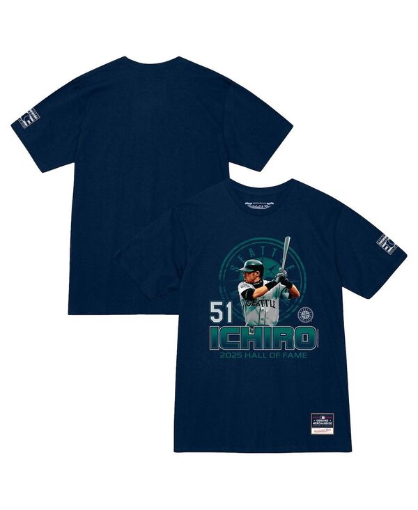 ミッチェル&ネス メンズ トップス Tシャツ Mitchell & Ness Men's Ichiro Suzuki Navy Seattle Mariners Hall ofame Hitter T-Shirt Navy ネイビー