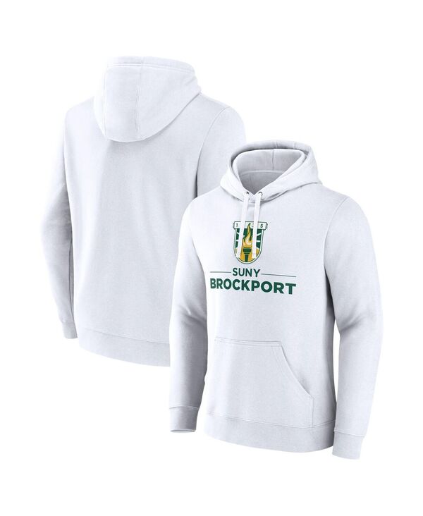 ファナティクス メンズ アウター パーカー・スウェット ロゴ Fanatics Men's White SUNY Brockport Golden Eagles Primary Logo Pullover Hoodie White ホワイト