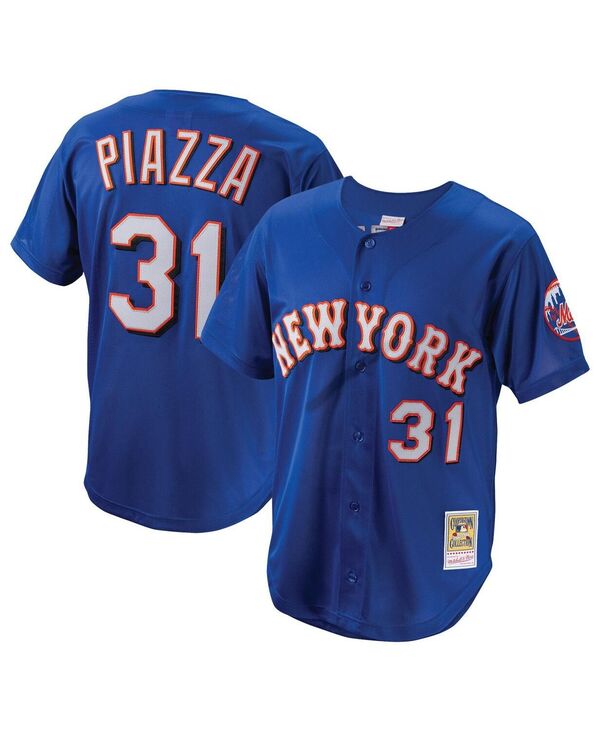 ミッチェル&ネス メンズ トップス シャツ メッシュ ジャージー Mitchell & Ness Men's Mike Piazza Royal New York Mets Cooperstown Collection Mesh Batting Practice Button-Up Jersey Royal