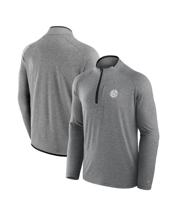 ファナティクス メンズ アウター 上衣・上衣 プルオーバー Fanatics Men\u0027s and Women\u0027s Charcoal Pittsburgh Steelers Front Office Performance Primary Quarter-Zip Jacket Charcoal 暗灰色