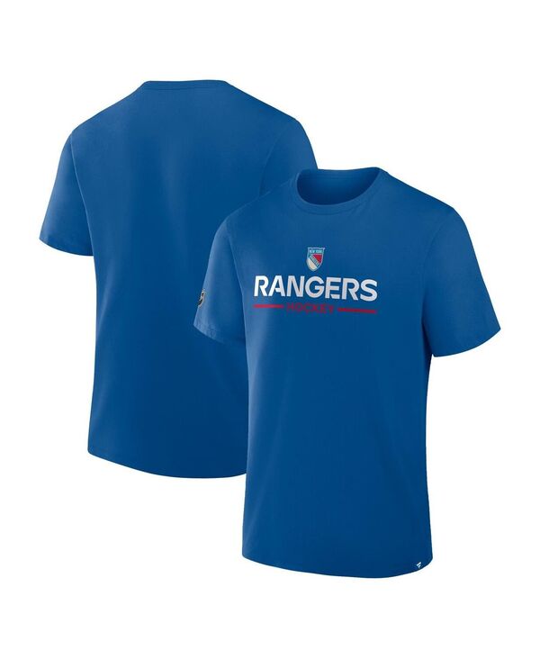 ファナティクス メンズ トップス Tシャツ Fanatics Men's Blue New York Rangers Centennial T-Shirt Blue ブルー