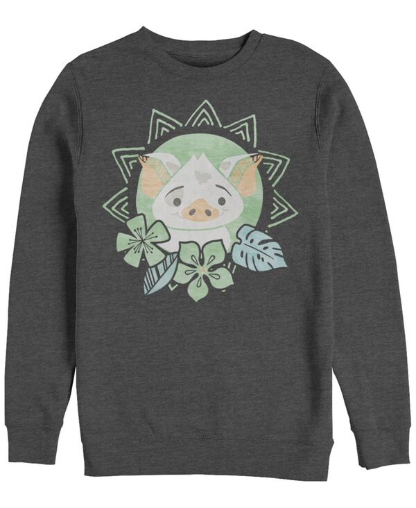 フィフスサン メンズ アウター パーカー・スウェット クルーネック フリース Fifth Sun Disney Men's Moana Pua Cute Flower Crewneck Fleece Dark Gray グレー|ReVida 店