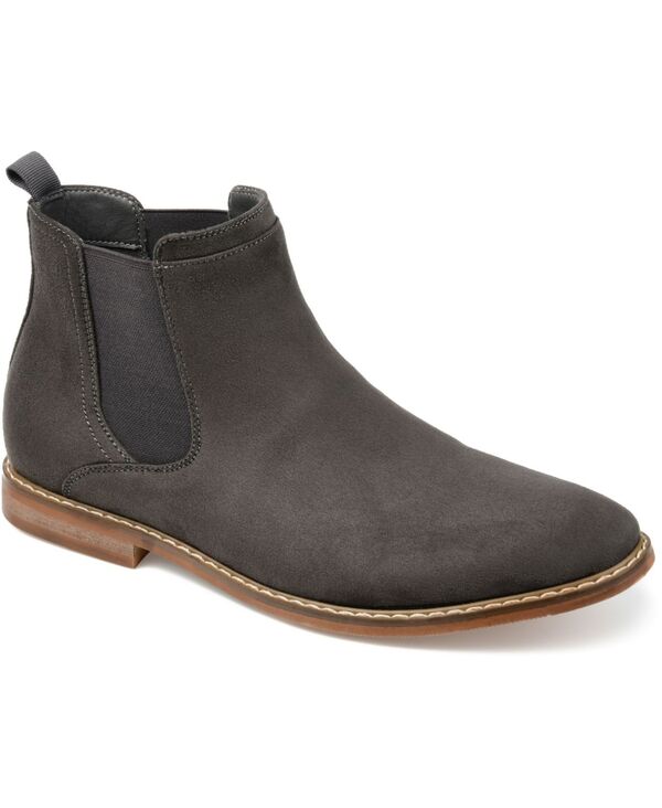 バンス メンズ シューズ ブーツ・レインブーツ チェルシーブーツ チェルシー Vance Co. Men's Marshall Wide Width Chelsea Boots Gray グレー|ReVida 店