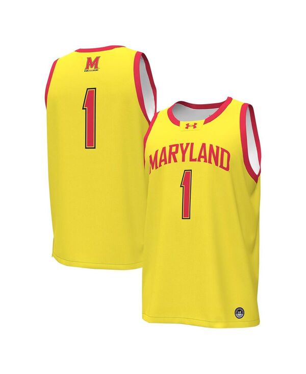 アンダーアーマー メンズ トップス シャツ ジャージー Under Armour Men's #1Maryland Terrapins Replica Basketball Jersey Gold ゴールド｜ReVida 店 22,484円