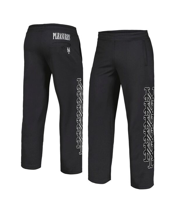 プレジャーズ メンズ ボトムス カジュアルパンツ トラックパンツ PLEASURES Men's Black New York Mets Pitcher Track Pants Black ブラック