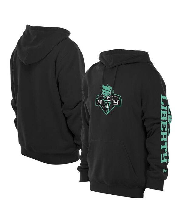 ニュー内鰓 メンズ アウター パーカー・スウェット フリース New Era Men\u0027s Black New York Liberty Wordmark Premium Fleece Pullover Hoodie Black 黒いこと
