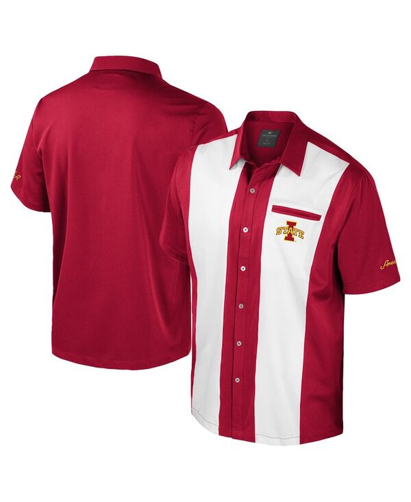 コロシアム メンズ トップス シャツ Colosseumen's Cardinal Iowa State Cyclonestrike Bowling Button-Up Shirt Cardinal