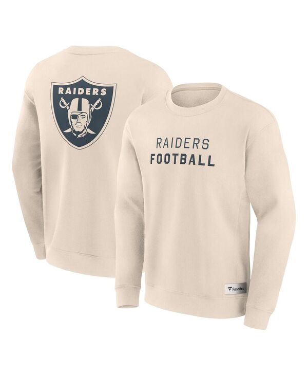 ファナティクス メンズ アウター パーカー・スウェット シャツ Fanatics Men's Cream Las Vegas Raiders Elements Future Ground Lettering Pullover Sweatshirt Cream クリーム